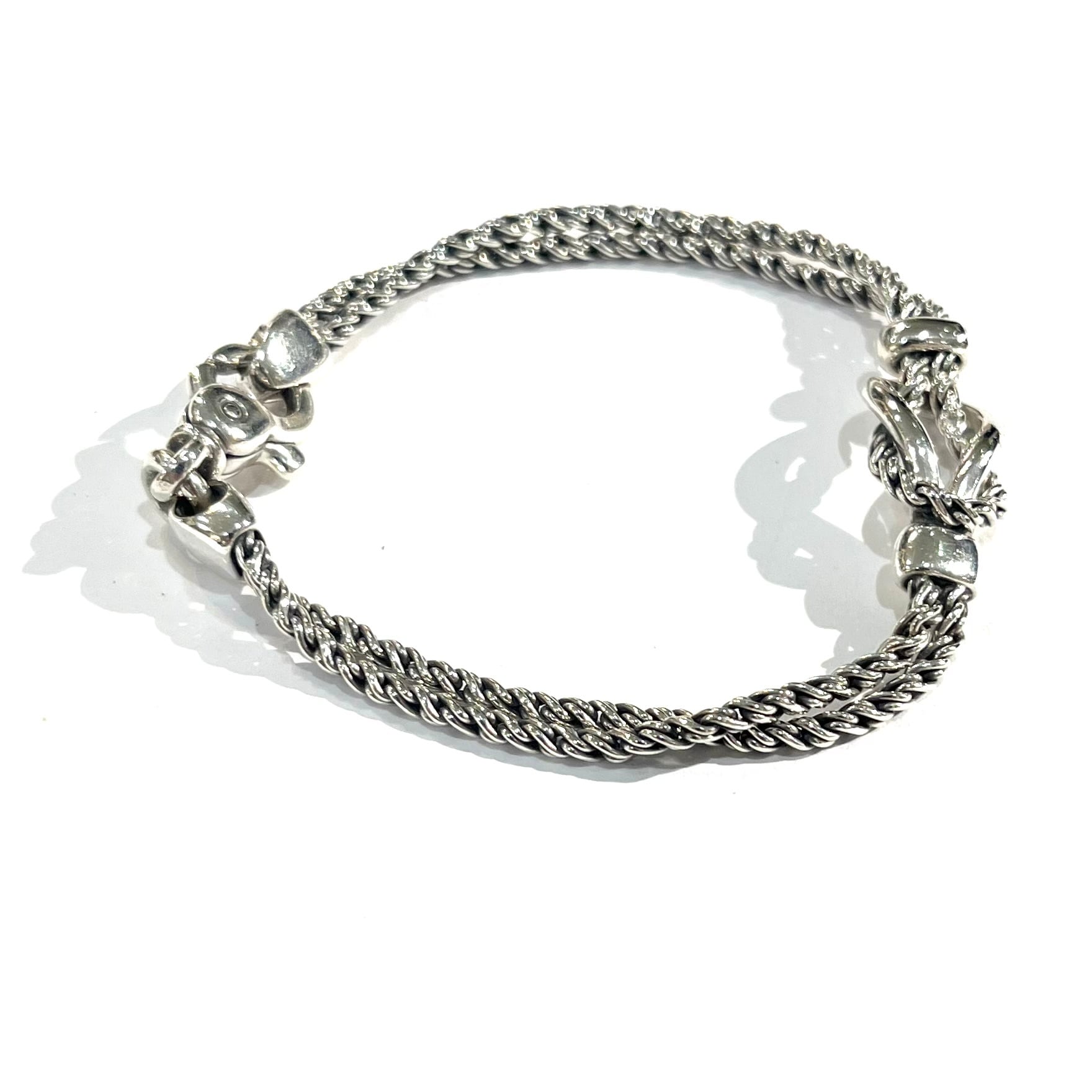 Tiffany & Co. シルバーアンクレット 希少【TIFFANY&CO.】2984 ヴィンテージティファニー アンドコー ダブル