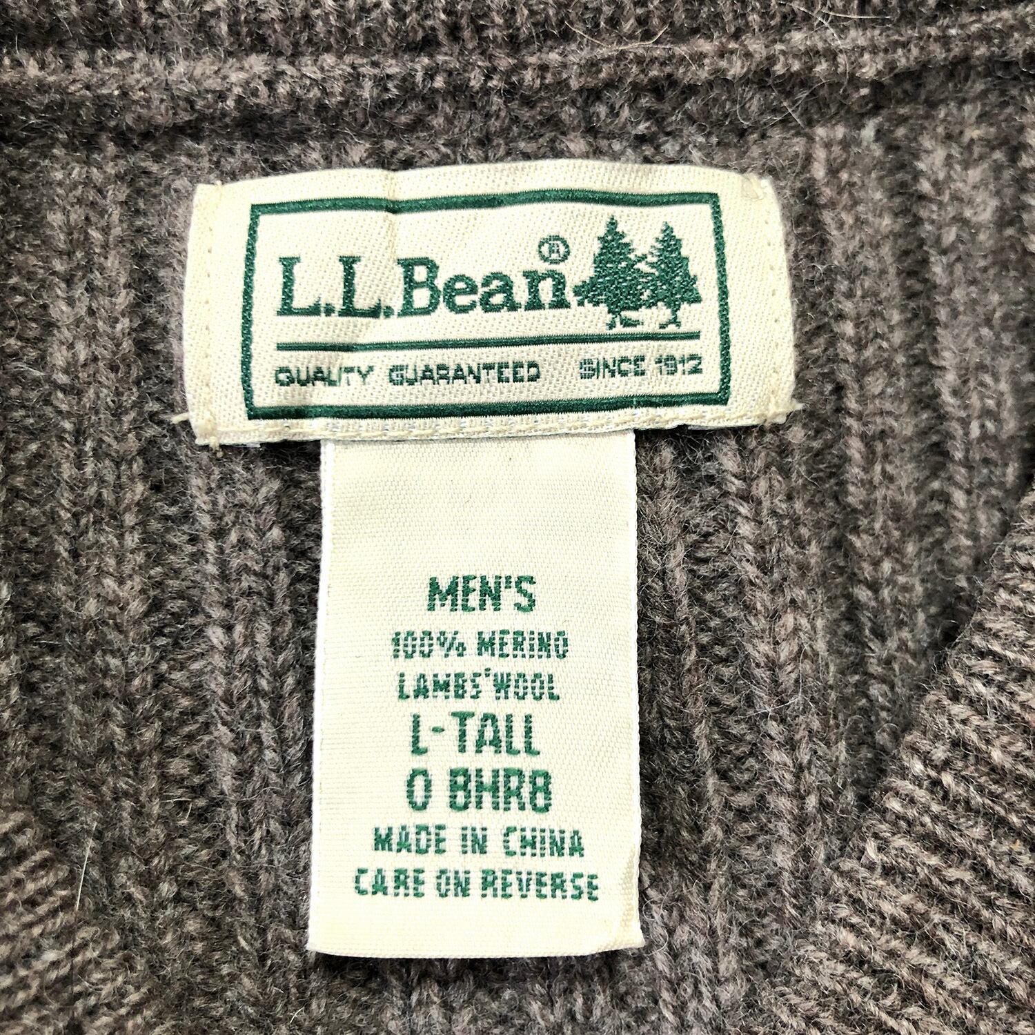 L.L.Bean メリノ ラムウールニット ミリタリーセーター ジープセーター