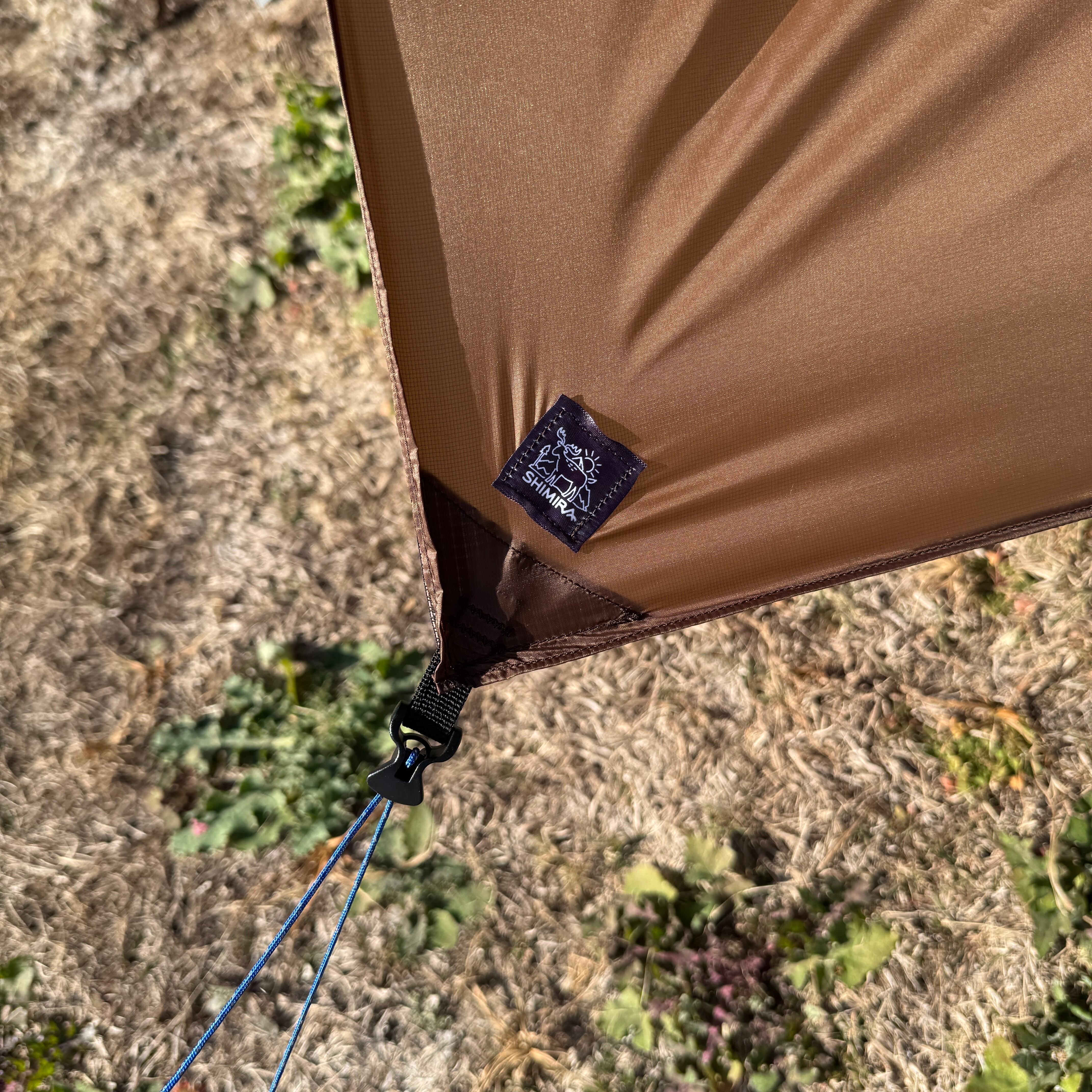 Shimira タープ UL solo tarp 5×8 UL SIM solo tarp(ブラウン) | SHIMIRA