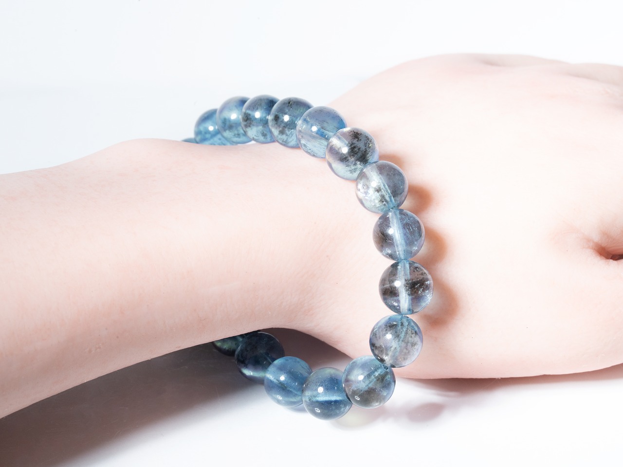 No.2596-3 【SS】アクアマリンブレスレット