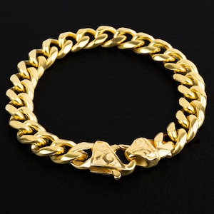 PE2002 18K Gold Chain Bracelet 10mm×20.5cm