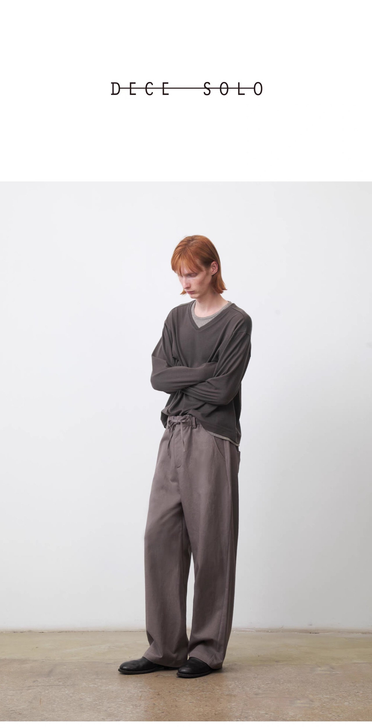 DECESOLO 26AW リラックスフィット イージーワイドパンツ