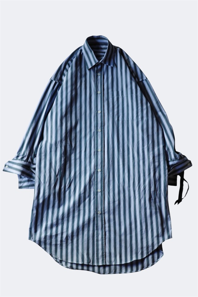 MARINA YEE【LONG OVERSIZED SHIRT  -Green/Blue/White-】