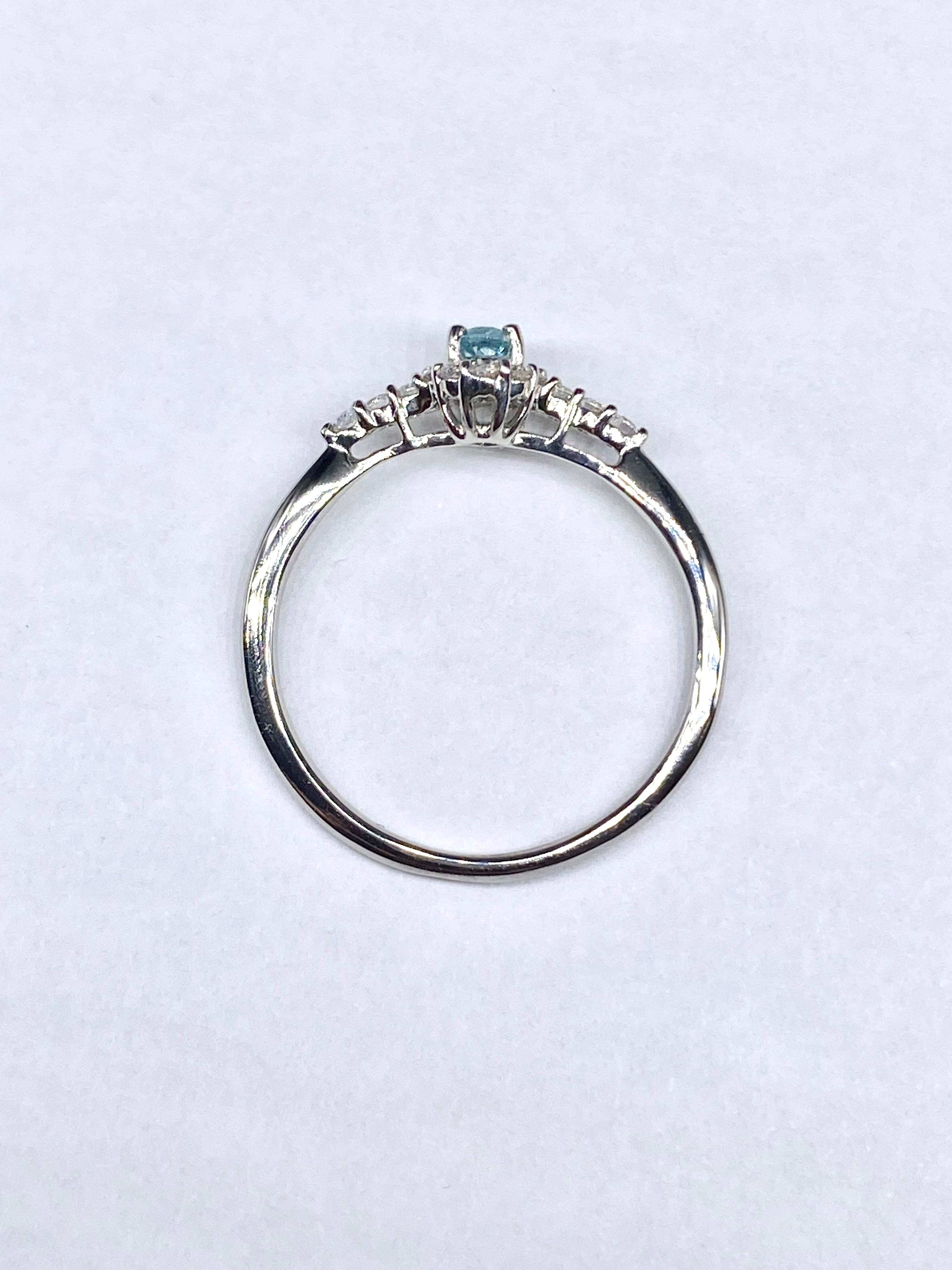 グランディディエライト 0.10ct / ダイヤモンド 計0.15ct Pt900 リング