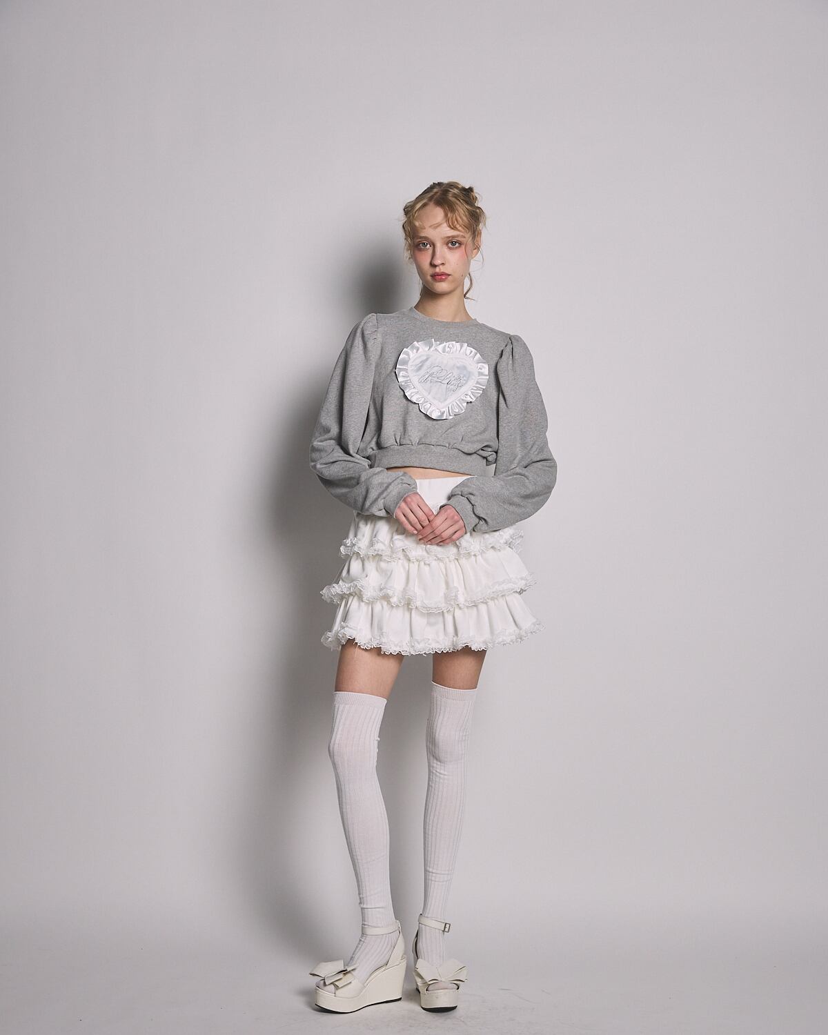 ハートフリルスウェットトップス | lilLilly official webstore