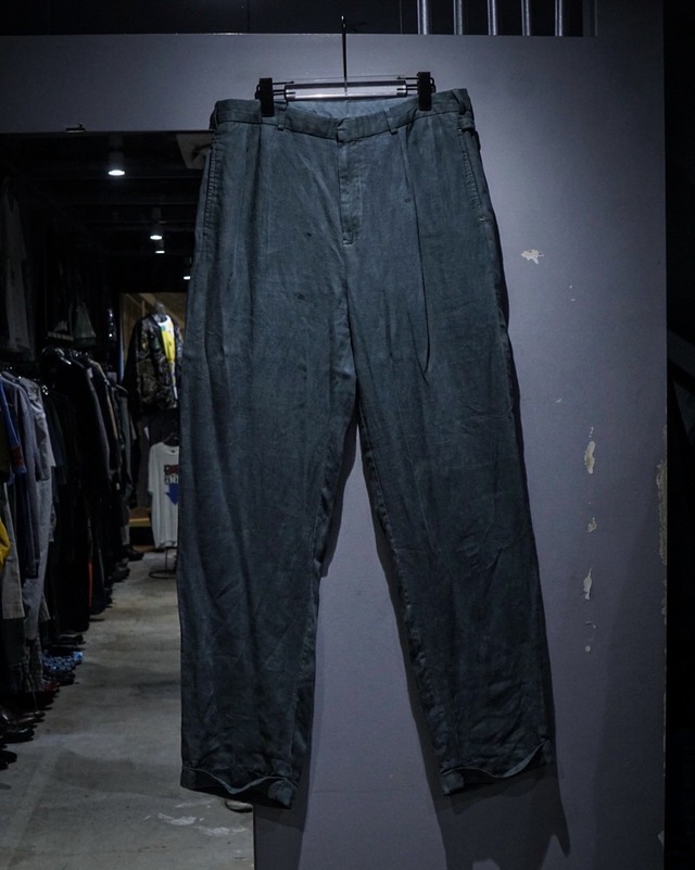 【add (C) vintage】90's "Polo by Ralph Lauren" Vintage Garment Dyed Linen Slacks