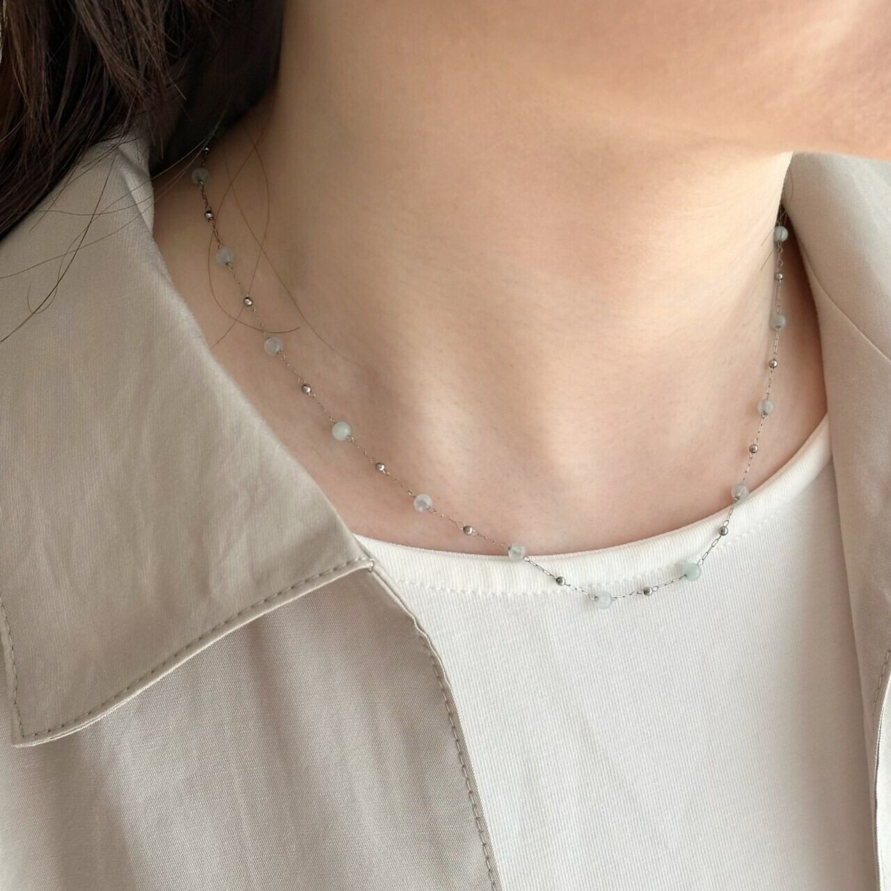 【SELECT】サージカルステンレス 天然石 ネックレス