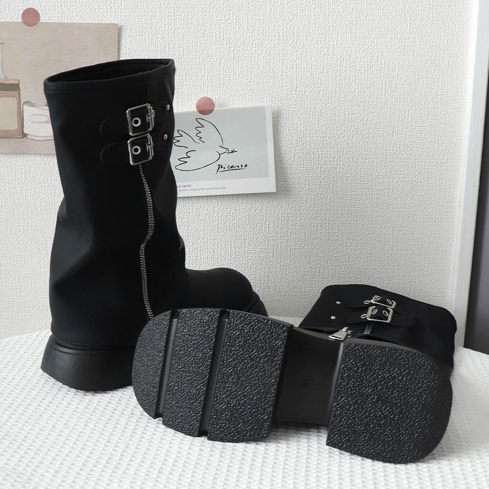 ローヒール エンジニア ブーツ レディース 秋冬 韓国 ストリート ローヒール エンジニア ブーツ レディース 秋冬 韓国 ストリート