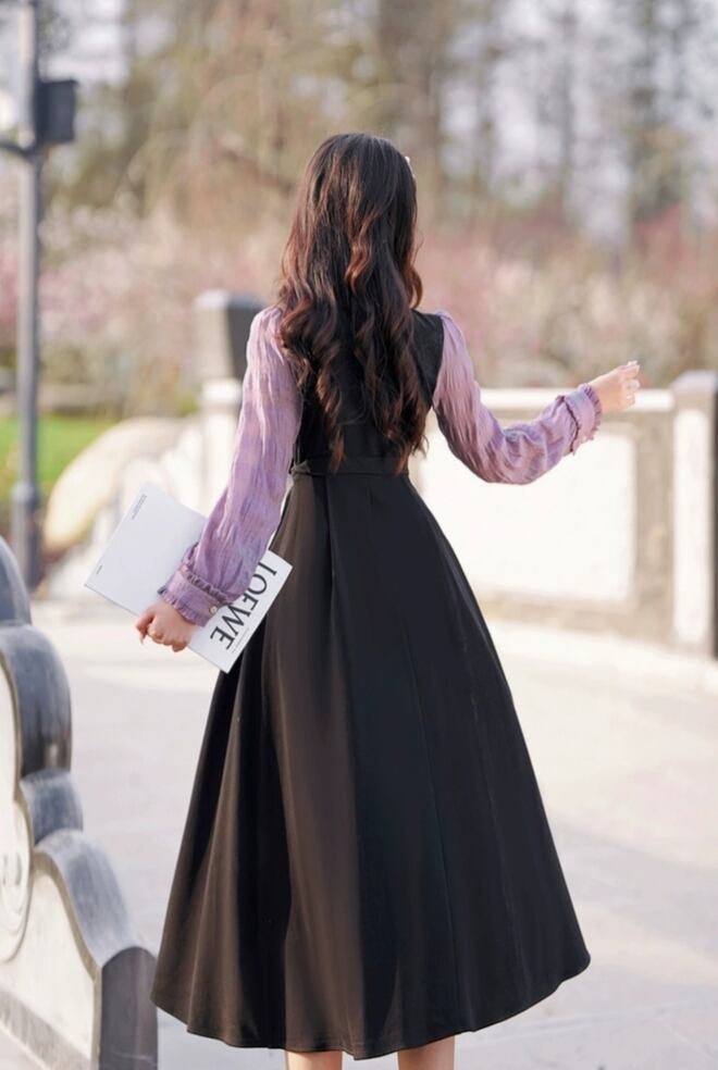 紫×黒切り替えワンピース | LiLilac