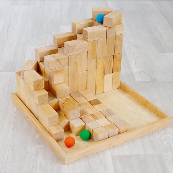 グリムス にじのステップブロック 木のおもちゃ 積木 本当に