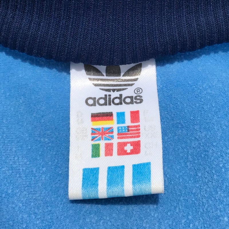 希少 万国旗タグ 80s adidas ベージュ×ブラウントラック