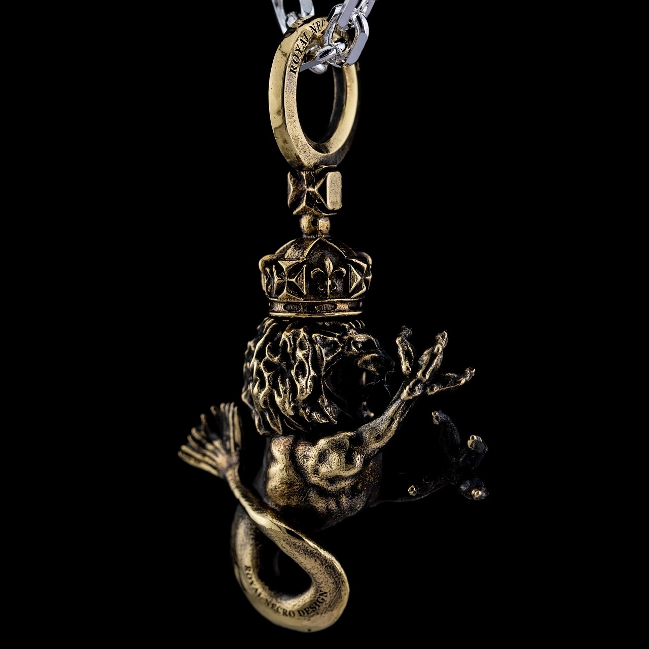 クラウン シーライオン ペンダントトップ オールブラス