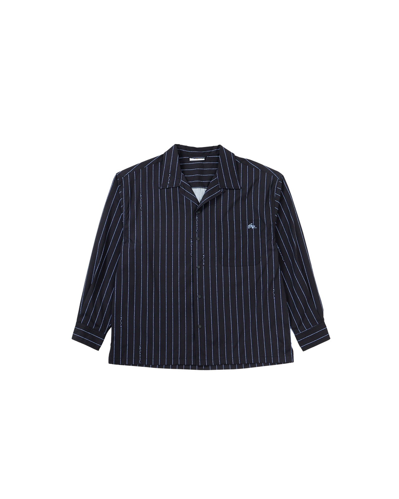 【SUNS】PIN STRIPE OPEN COLLAR LONG SLEEVE SHIRTS［RSS026］