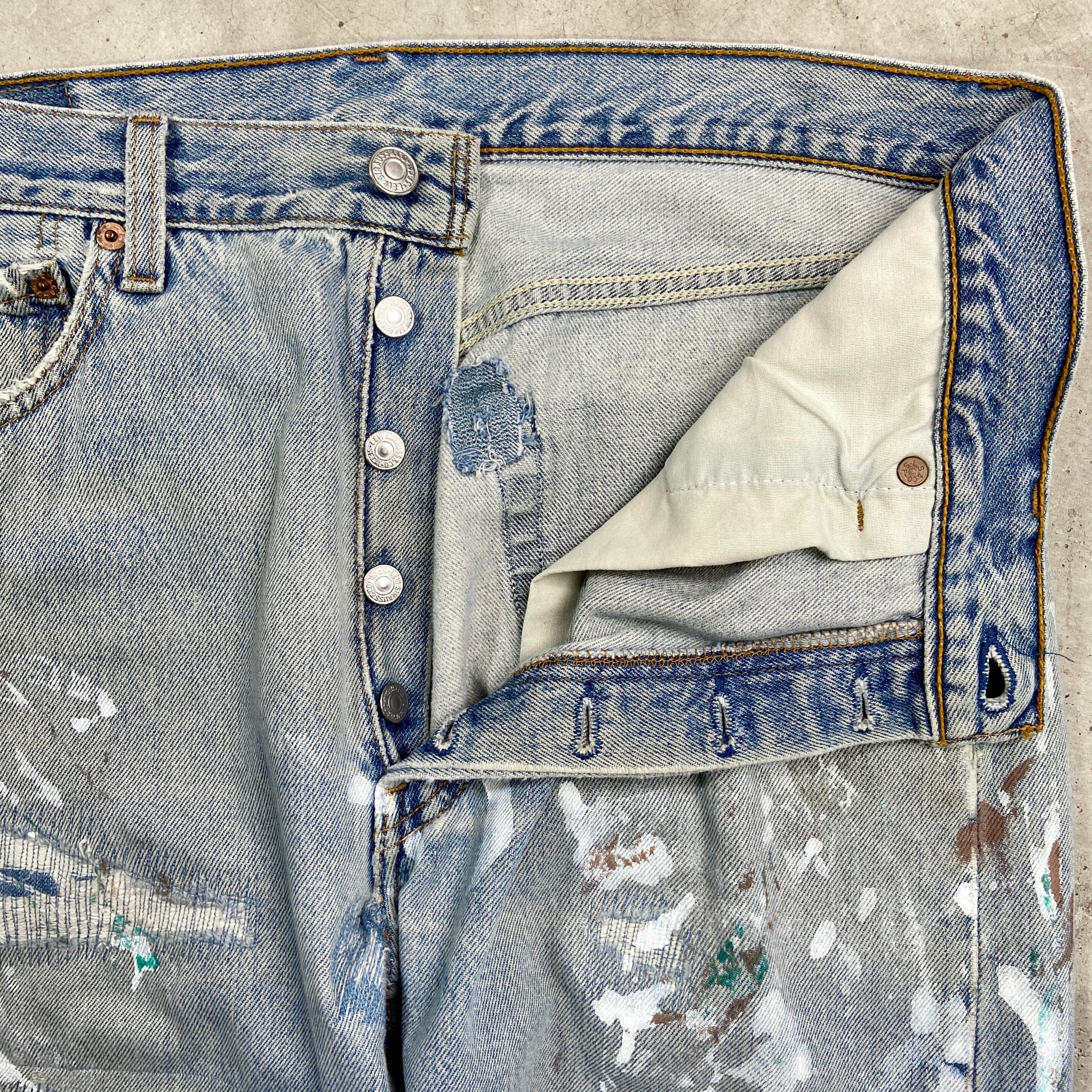 80s 90s Levi's 501 ペイント　雰囲気系　アメリカ製 90年代 USA製 Levi's リーバイス 501 0193 デニムパンツ メンズW34