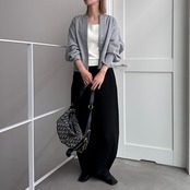 2wayスプリングニットtank/アイボリー