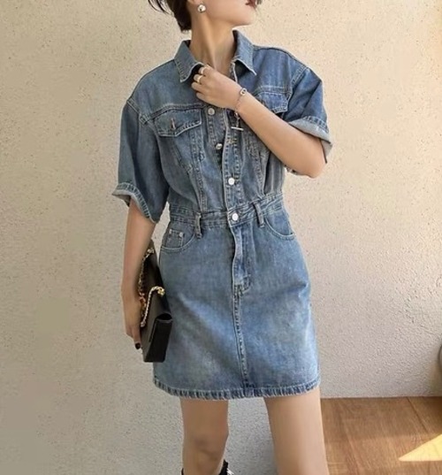 デニムミニワンピース Non0466 Novum