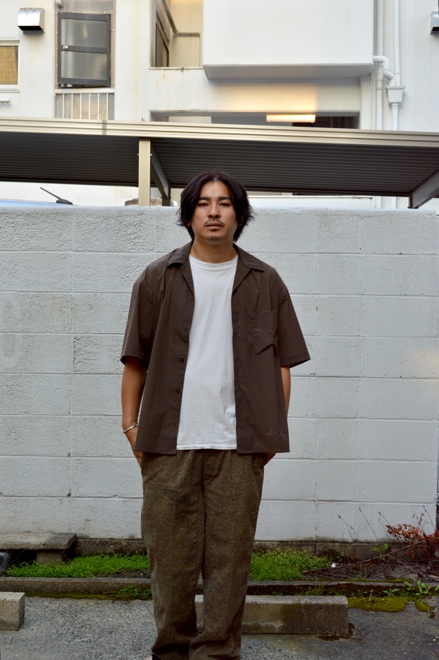 SEABEES Light Weight Mat Nylon Stretch Open Collar Shirts Short Sleeve 2025SS シービーズ ナイロンシャツ