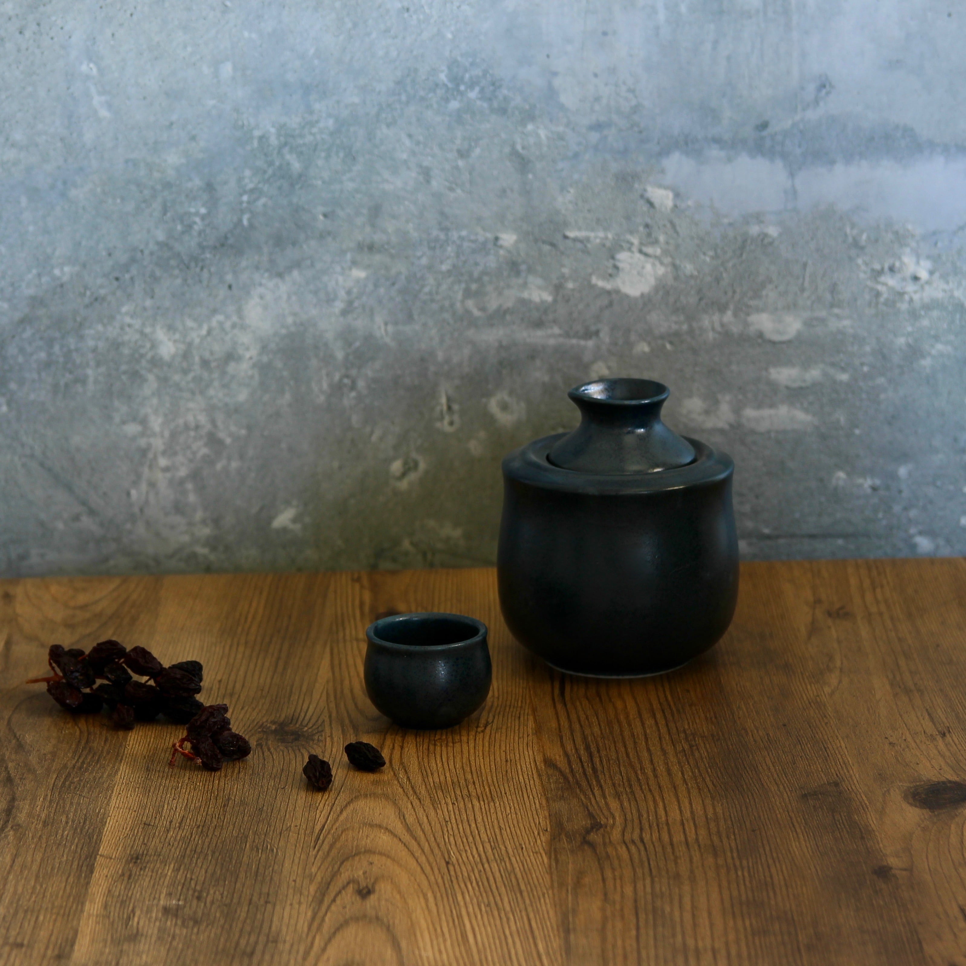 酒燗器（ミドリ・エンジ・コン）正一合サイズ ギフトセット（お猪口2