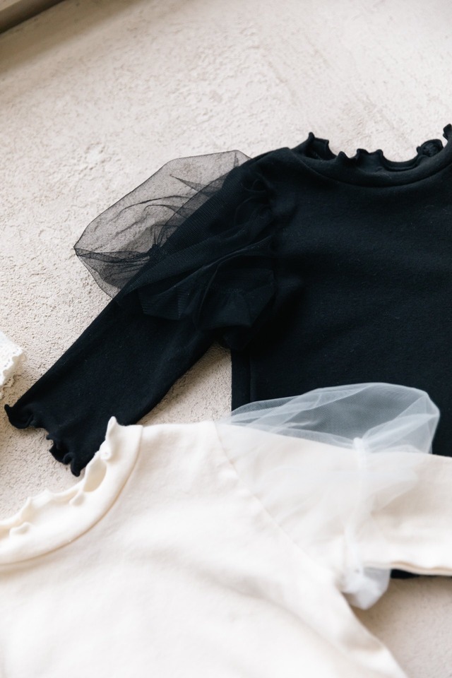 ラスト1 creamS(6-12ｍ)【即納】<loveplain>  Balloon net puff T