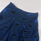 t.b センソユニコ ドット風 デザイン スカート 38/ブルー×ブラック 系 レディース