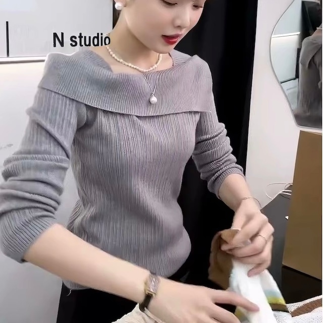 Slim-Fit Sweater Top