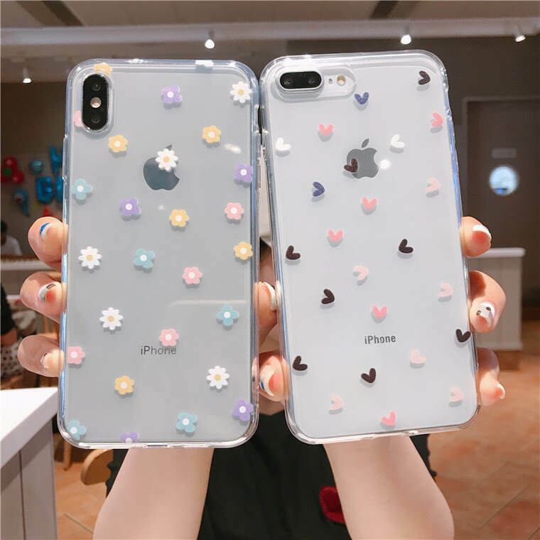 iPhone ケース カバー スマホケース おしゃれ シンプル 花柄 ハート 6 