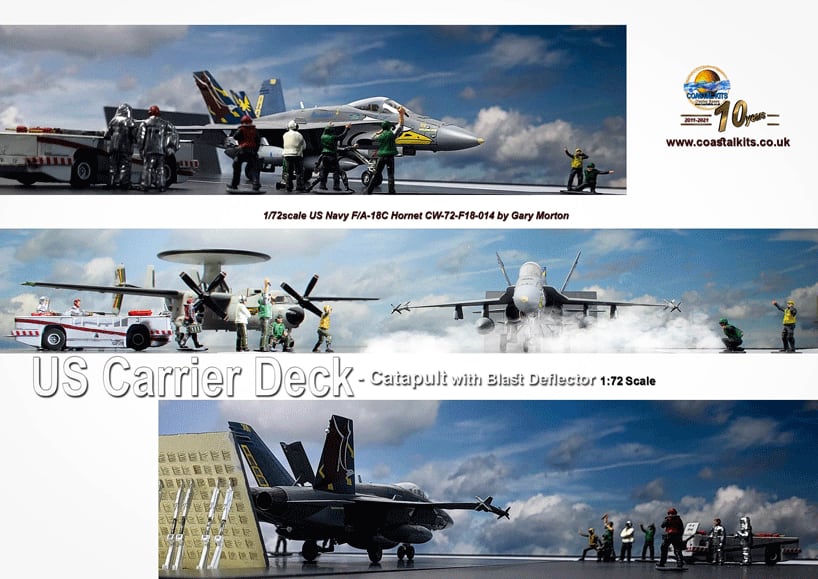 1/72 米空母甲板 with ブラスト・ディフレクター 3DPCBD72