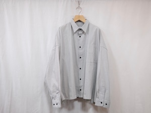 WHOWHAT”5X SHIRT<SHORT LENGTH LONG SLEEVE HAIRLINE STRIPE“