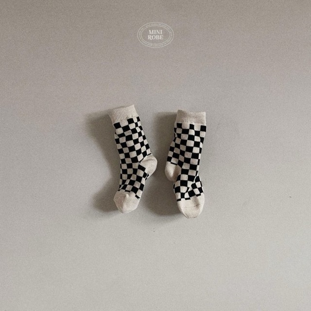 minirobe25wn_Checkerboard Socks