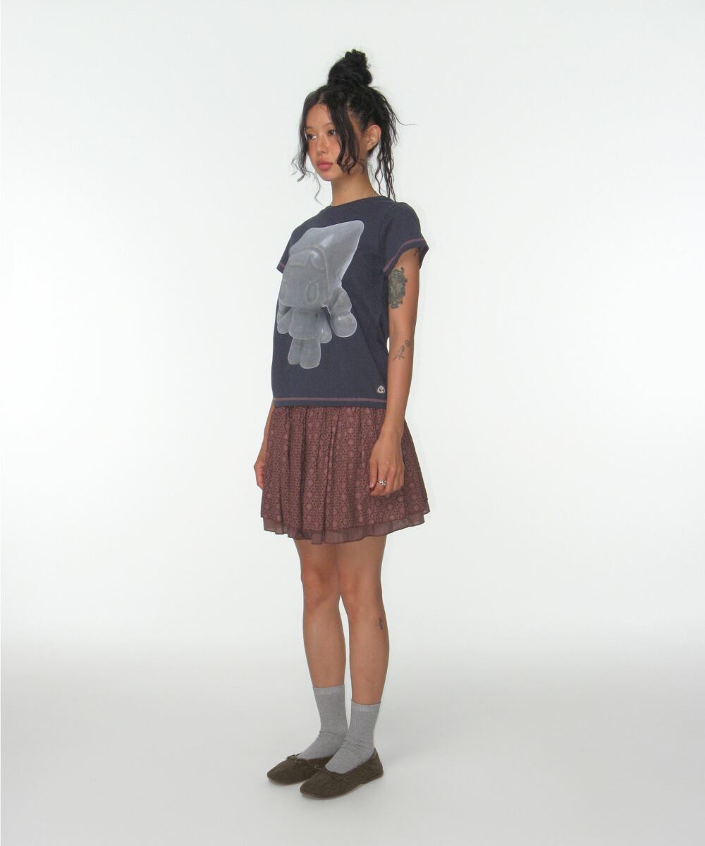 スカート Coyseio FLOWER PUNCHING SKIRT BURGUNDY COYSEIO] FLOWER PUNCHING SKIRT BURGUNDY 正規品 韓国ブランド