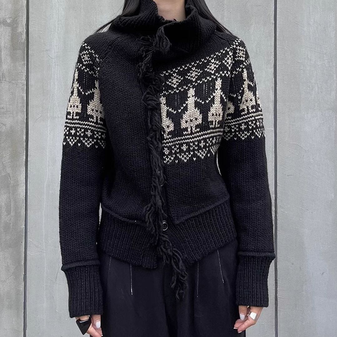 セール　パラスパレス 2021AW ウール ハイネック ニットカーディガン 手洗い可能】キャッシュウール ハイネックニットプルオーバー