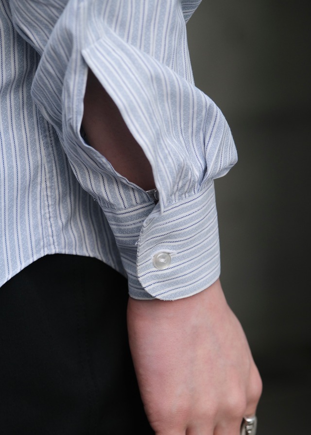90's GIORGIO ARMANI stripe long tail shirt