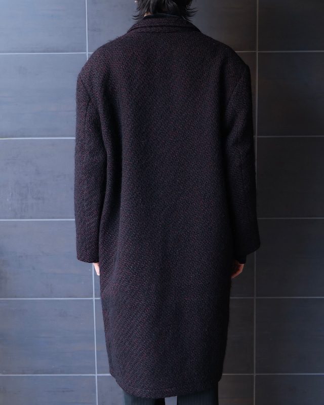 Wool double long coat