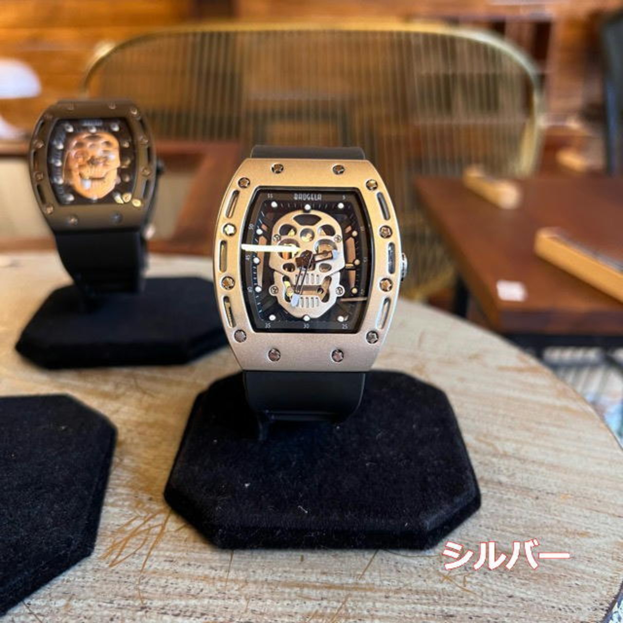 TOPANGA Accessory　スケルトンスカルウォッチ　全3色　シルバー　ブラック　 ゴールド　ファッション　アクセサリー　腕時