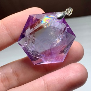 9.六芒星☆虹 アメトリン ペンダントトップ