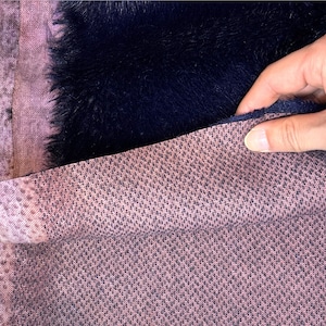 ★TC679◆2m◆アクリル混剛毛エコファー生地◆ネイビー