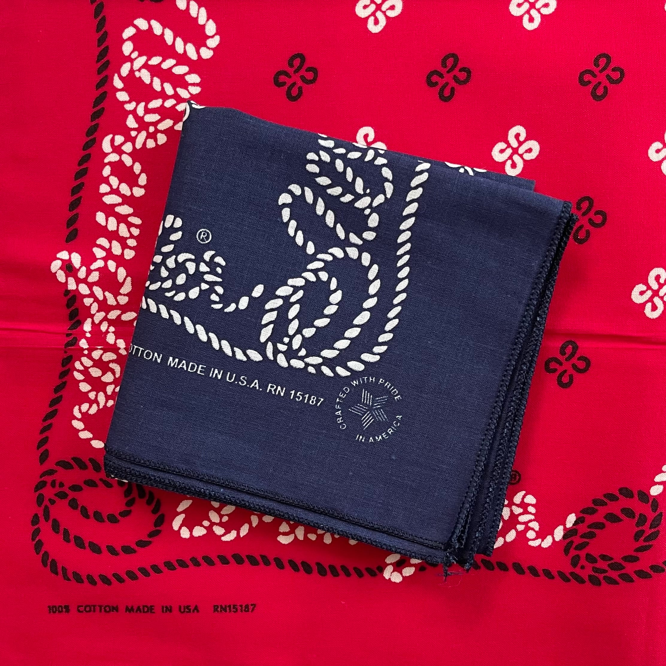 Deadstock 2枚set】Wrangler 縄文字 RN15187 ヴィンテージバンダナ