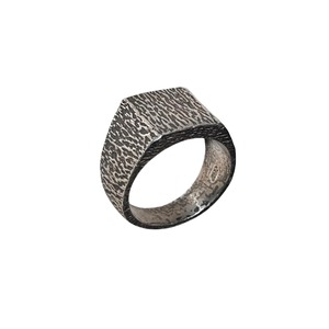 vintage engraved silver signet ring