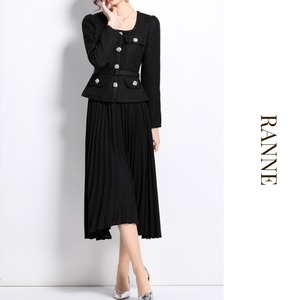 Elegant Pleats Dress　a0013