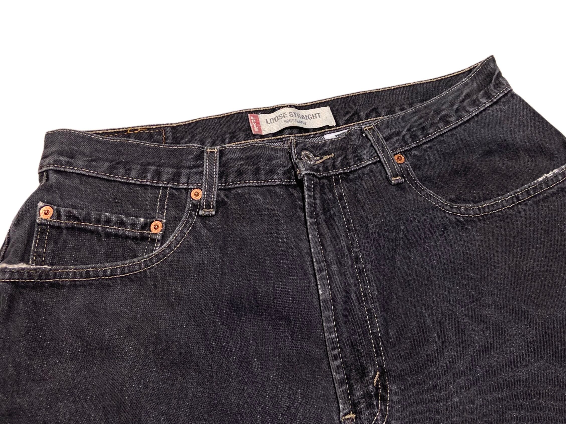 03 00s Levis リーバイス 569 ルーズ ジーンズ ブラック 【W36】BL-352