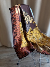 MADE IN ITALY tassel motif silk scarf-5245-5