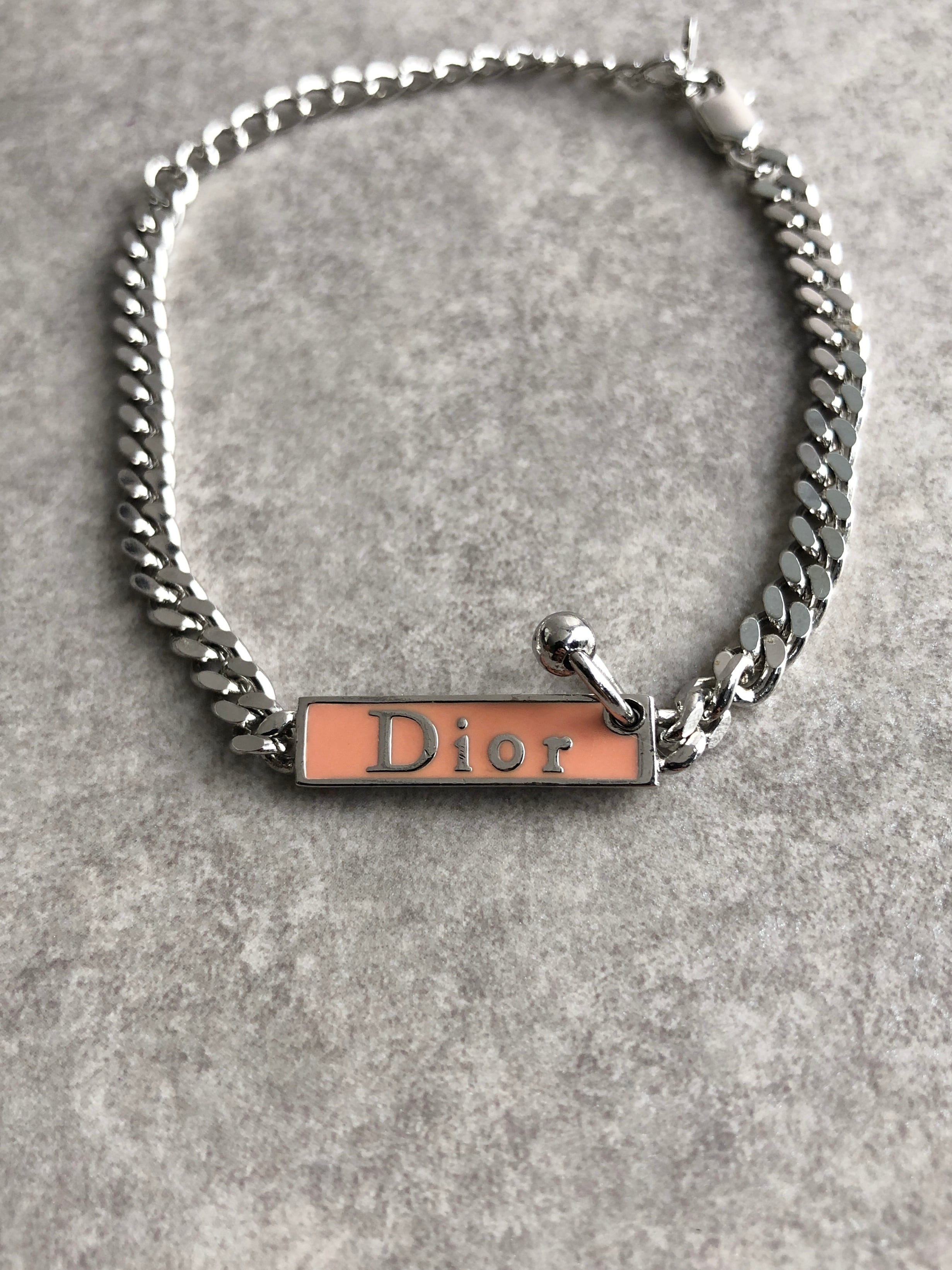 Christian Dior クリスチャン ディオール ブレスレット シルバー ロゴ