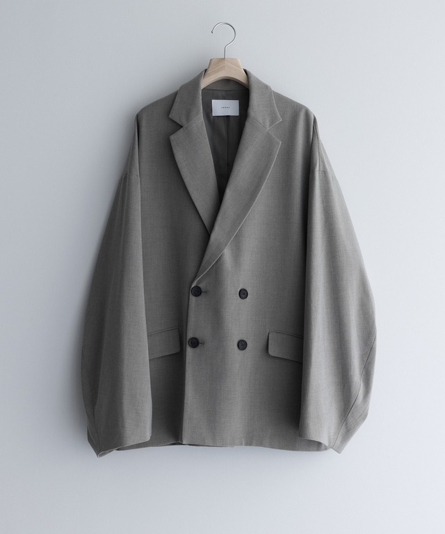 loose basic double tailored jacket / greige