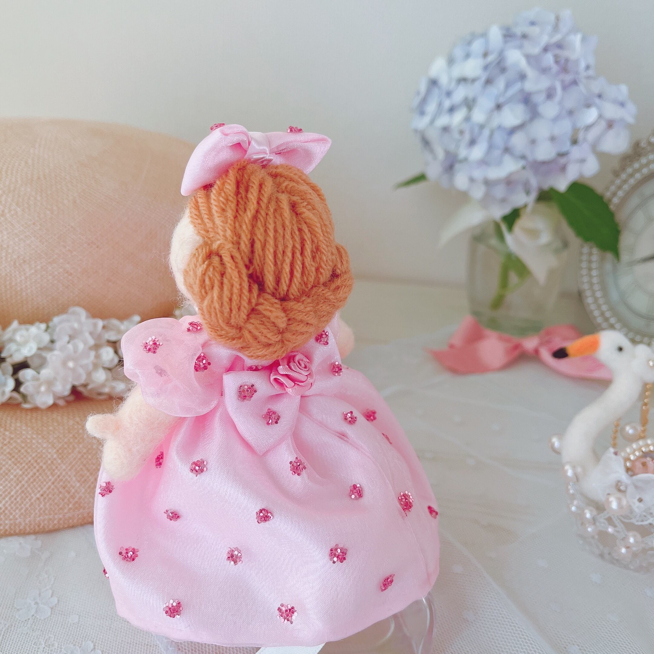 ♡nikoriちゃん♡大きなリボンヘアー♡キラキラピンク♡ princess