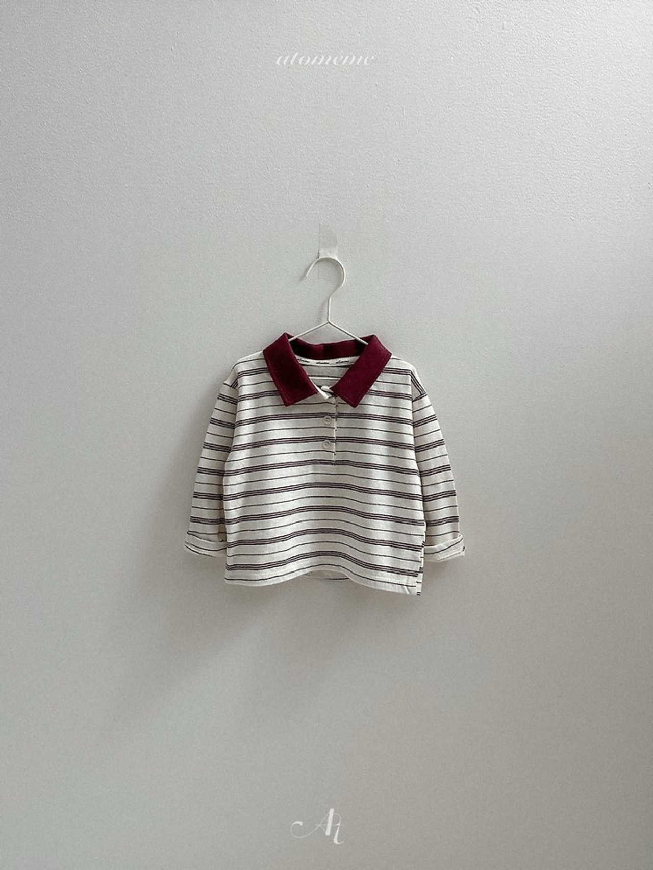 韓国子供服 / Atomeme / 26Autumn / Aiden Collar T-shirt / 秋服 *S~XL*