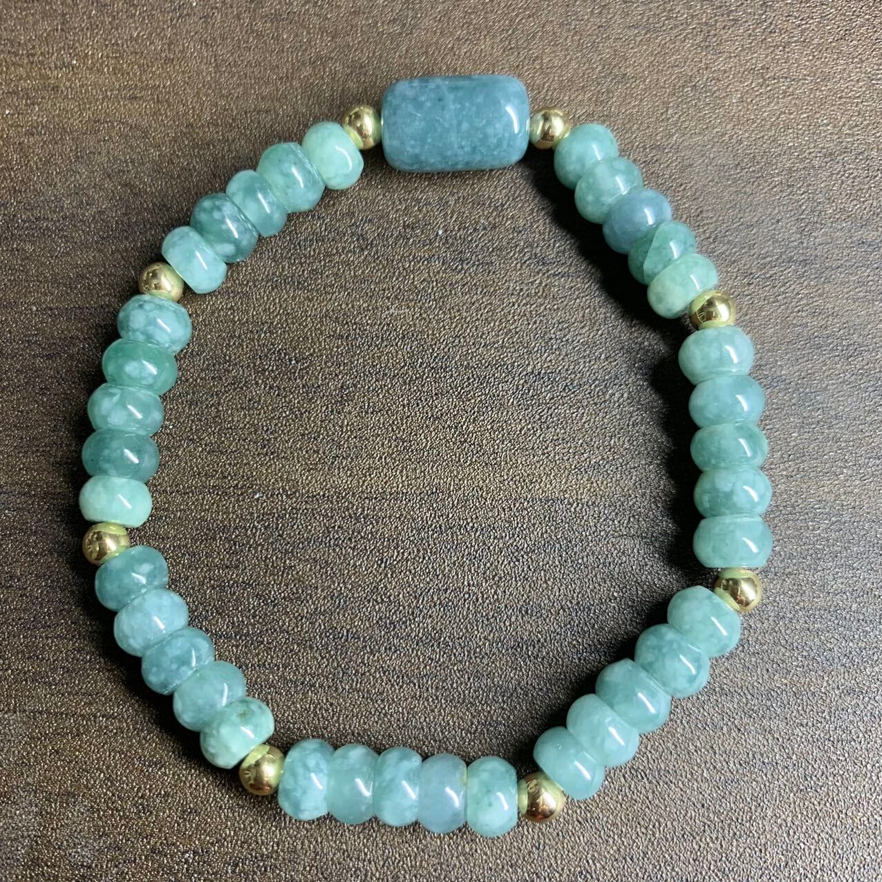 本翡翠ブレスレット バングル グァテマラ産 ねじねじ 無含浸 無着色