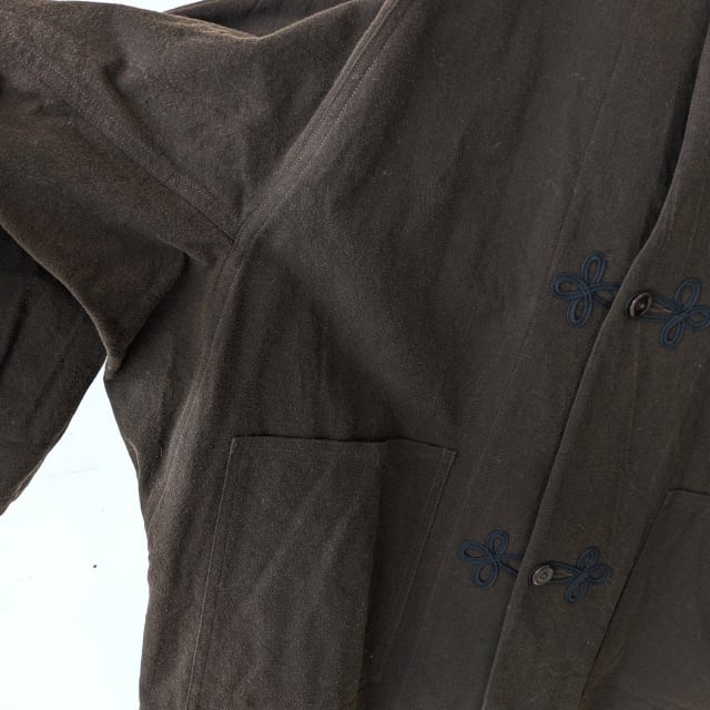 HAVERSACK コットンフランネルスタンドカラージャケット Mud-dyed