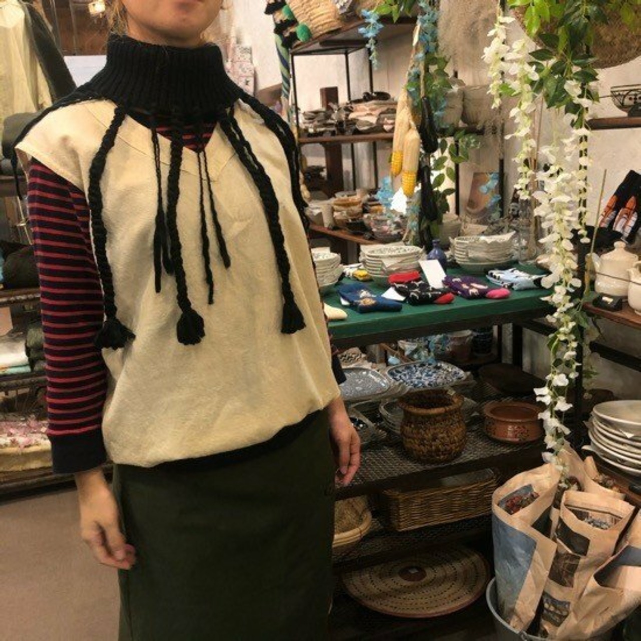  TOPANGA FASHION　ブレイズニットビーニーブラック 