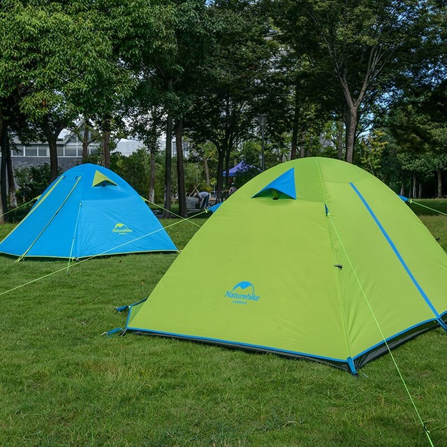 NatureHike Pシリーズ2人用のクラシックキャンプテント210T生地NH15Z003-P Yellow UPF50 | braverybase
