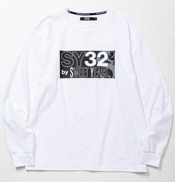 新品‼︎【SY32】【正規代理店】ボックスロゴ 長袖Tシャツ ロンT ホワイト